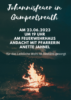 Johannisfeuer in Gumpertsreuth